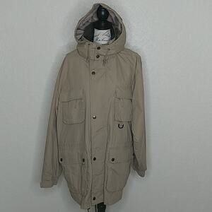 Roundtree & Yorke Outdoors Coat Tan Size XL Hooded Pockets